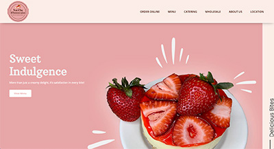 Not Cho Cheesecake Website Homepage Snippet